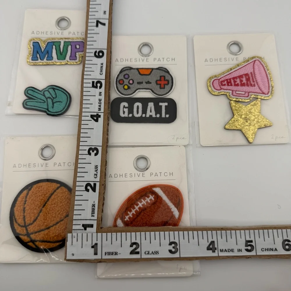 Sports & Cheer Adhesive Patches - Lot of 5 Packs